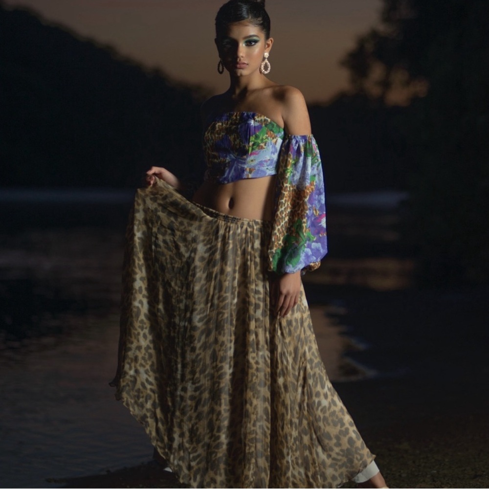 Top and skirt